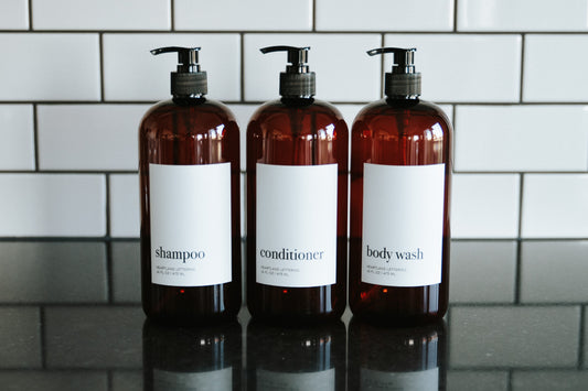 Amber Shampoo, Conditioner, Body Wash Sets