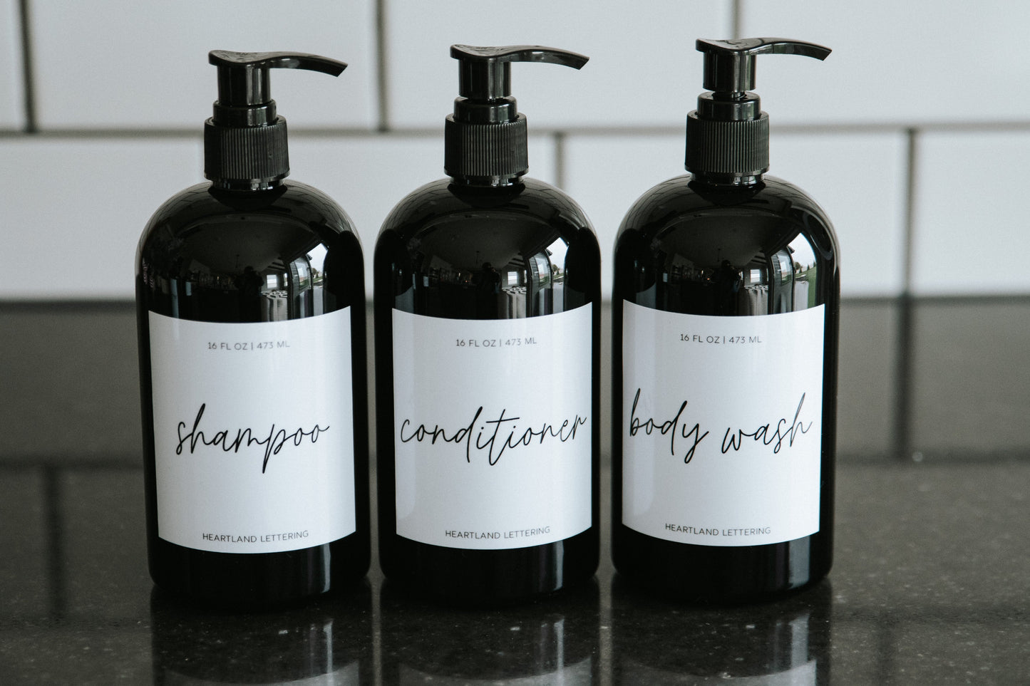 Black Shampoo, Conditioner, Body Wash Sets | Script Label