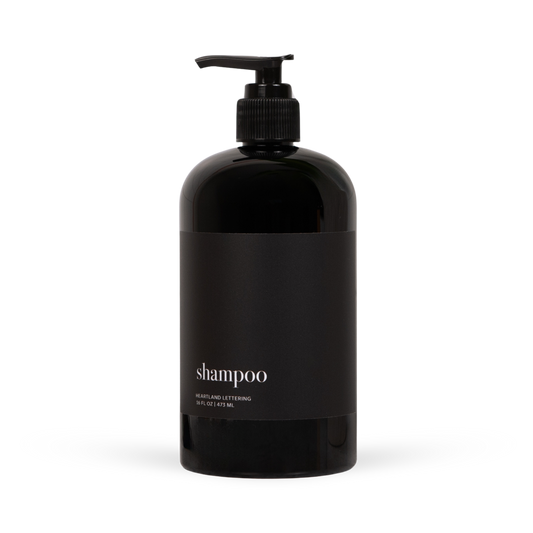 Manhattan Collection Black Minimalist Shower and Soap Dispenser Bottles