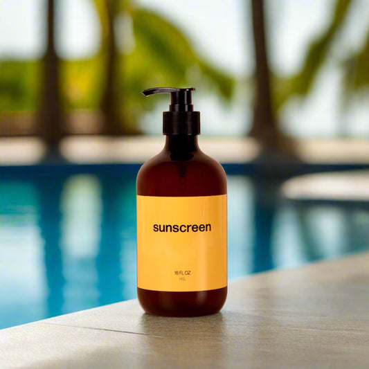 Amber Sunscreen Dispenser - Copacabana Series, Yellow Label